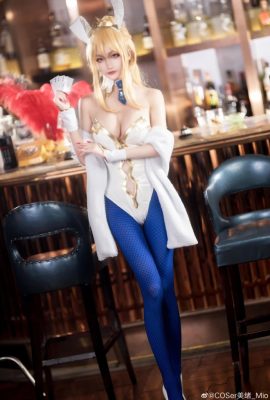 FGO Arturia Pendragon White Gun Cô gái thỏ ngốc nghếch @COSer Mio_Mio (9P)