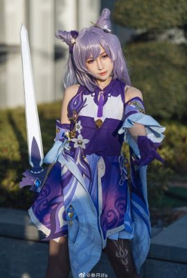 Genshin Keqing @coser Yiyi (Nhiếp ảnh: @三月life) (Lễ hội trò chơi hoạt hình đom đóm) (9P)