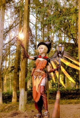 Shimada Bear-Overwatch Halloween Picture Angel Slim Witch COS Phim truyện Angela Ziegler