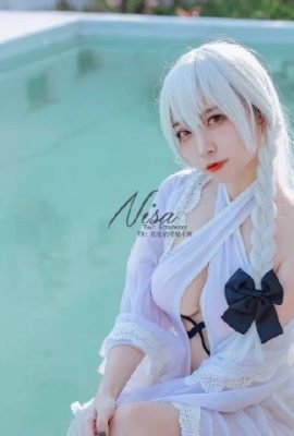 Áo tắm Azur Lane Hermione cos trắng tinh khôi nhàn nhã trong kỳ nghỉ cn Erzuo (9P)