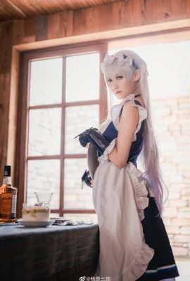 Azur Lane Belfast cos cô hầu gái hoàn hảo cn đào cảnh ba pho mát (11P)