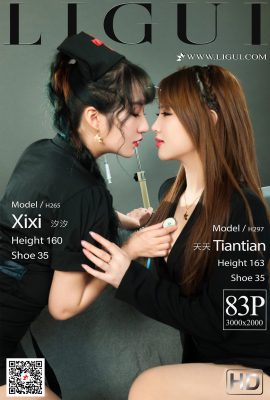 (Dòng tủ làm đẹp Ligui) 2021.03.12 “Song Hoa-Siêu Chăm Sóc” Xixi & Tiantian (84P)