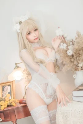 Cosplay Chunmomo mèo trắng