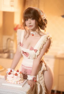 Người đẹp Inte Yuuhui Yuhui Chủ đề Người yêu mùa đông Private Sexy Maid Outfit cho thấy sự đầy đặn Body Cream Kem nóng hổi ảnh 134p